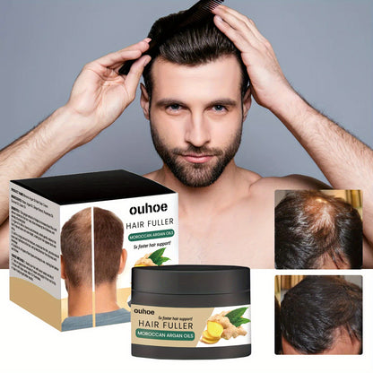 Hair Fuller Cream, Morocco Argan Oil Hair Fuller Cream, Dense Hair Cream, Scalp Massage Moisturizing Hair Roots