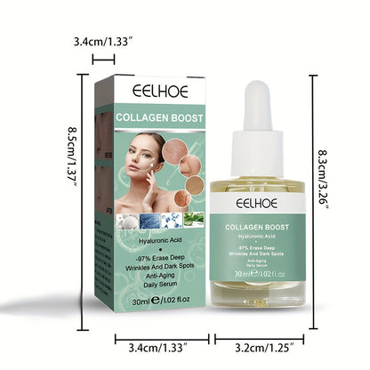 30ml Collagen Boost Serum With Vitamin C And Aloe Vera Extract, Deep Moisturizing Nourishing And Firming Skin, Improve Skin Color Skin Rejuvenation Essence