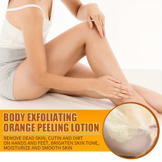 100ml Orange Peeling Body Lotion With Vitamin C, Niacinamide And Hyaluronic Acid, Improving Skin Tone, Moisturizing And Gentle Exfoliating Skincare Solution