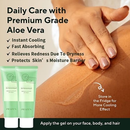 50g Aloe Vera Gel After Sun Skin Care Moisturizing For Face, Skin, Body, Body Lotion Cream, Shrink Pores, Hydrating Moisturizer For Dry Skin Fresh Pure No Sticky Fast Absorbing