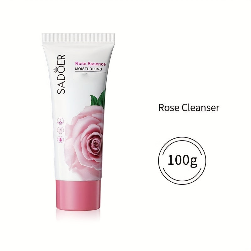 Refresh & Brighten Your Skin with Natural Flower & Fruit Extract Facial Cleanser - Vitamin C, Rose, Aloe & Pomegranate!