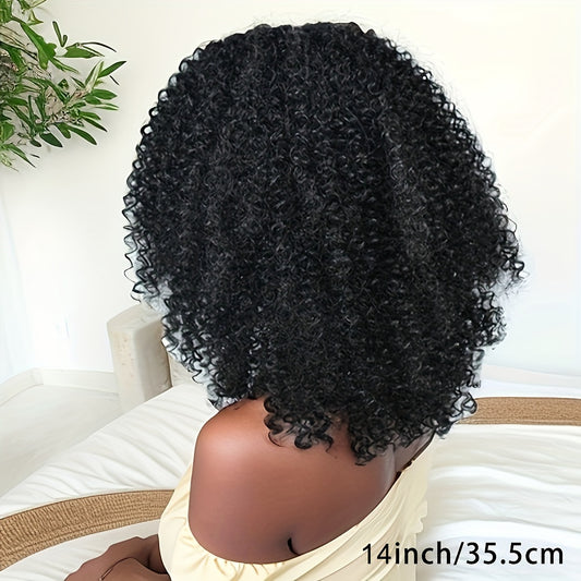 Synthetic Afro Kinky Curly Hair Wig Synthetic Fiber Wigs 180 Density Wigs Kinky Curly Wigs For Women Synthetic Full And Thick Wigs